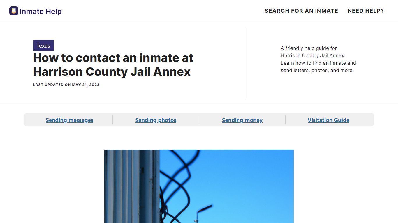 How to contact an inmate at Harrison County Jail Annex